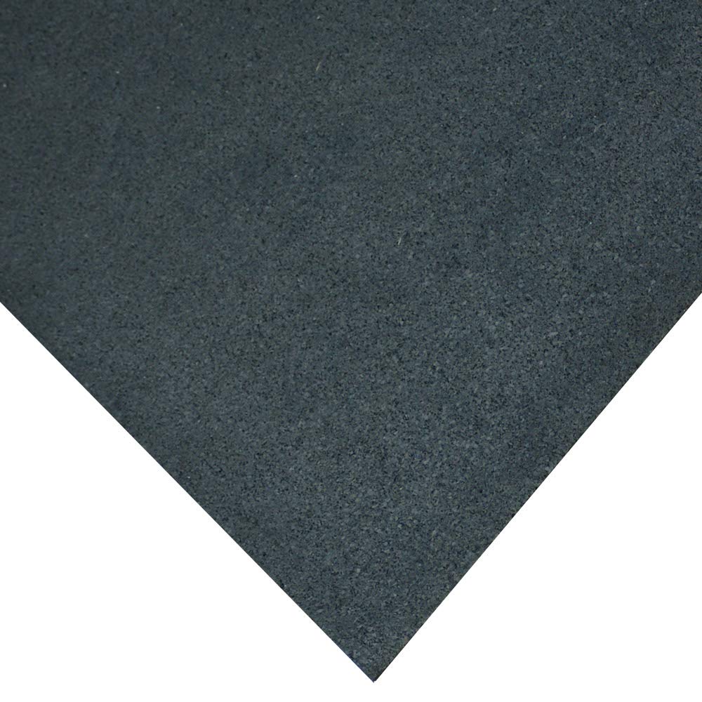 Rubber-Cal ReUz Rubber Flooring Rolls - 3mm x 48" x 30ft - Black