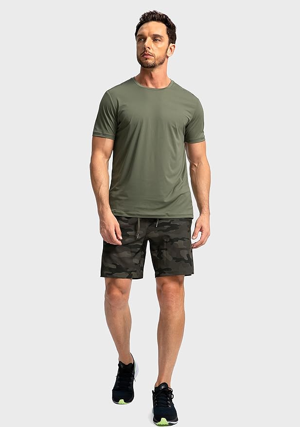 Men's Running Shorts with Zipper Pockets 9 Inch/ 7 Inch / 5 Inch Lightweight Quick Dry Gym Workout Athletic Shorts for Men(7 inch)