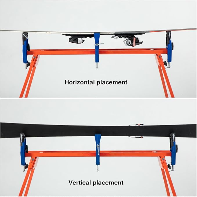 XCMAN Alpine Ski Vise PRO For Ski Tuning and Waxing Adjustable Angle and Height Durable and Stable - Jaw opens up to 105mm