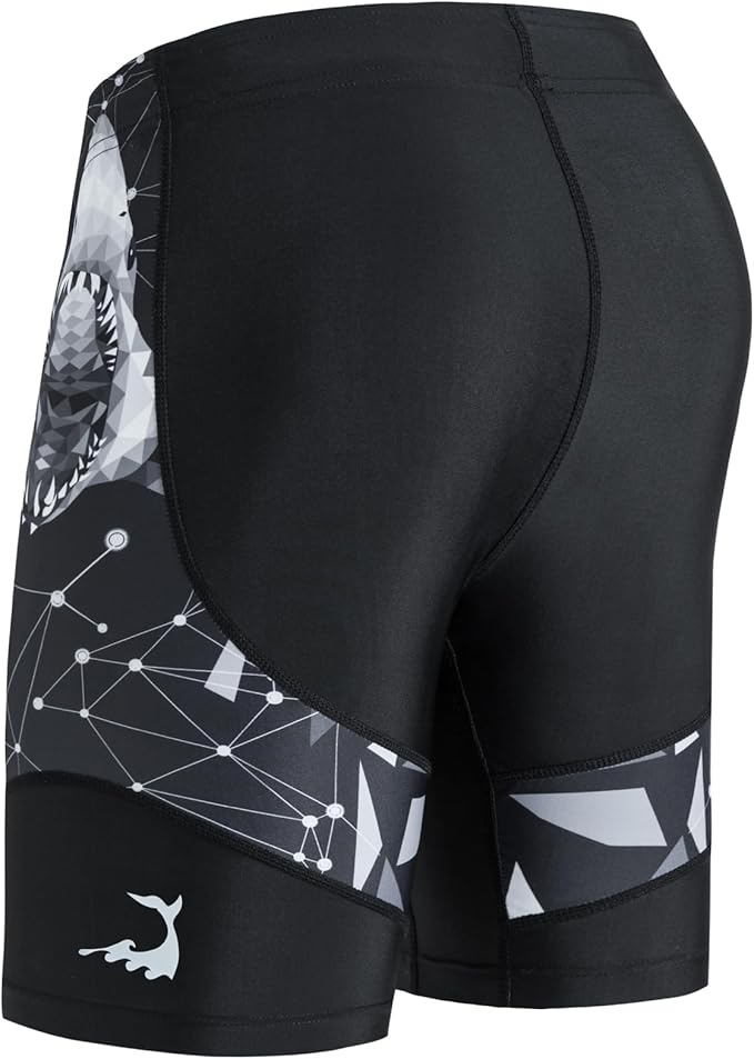 HUGE SPORTS Men's Rash Guard Swim Shorts Compression Swimming Jammer Cool Dry Active Swimsuit Workout Shorts Sports Tights