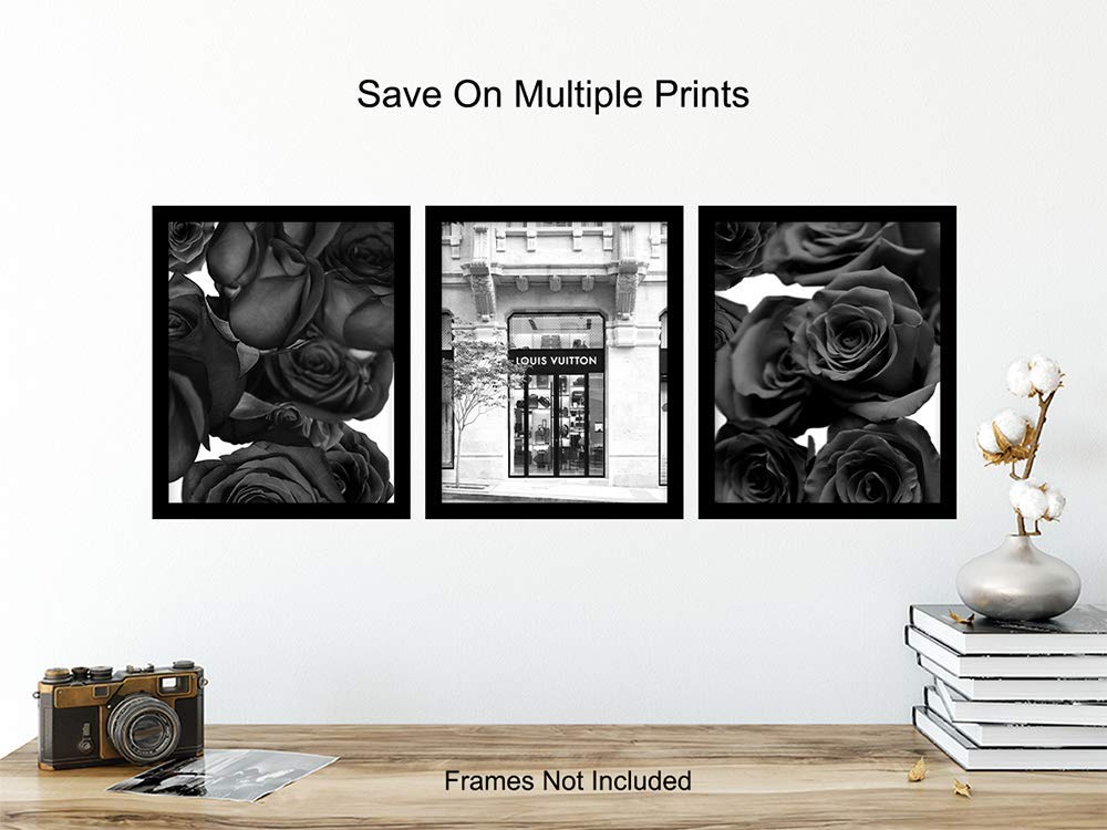 Poster Pictures of Fashion Wall Decor Wall Art - Glam Designer Decor - Glamour Haute couture Fashion designer Art - Luxury Gift for Women - Girls Bedroom, Living room decoration