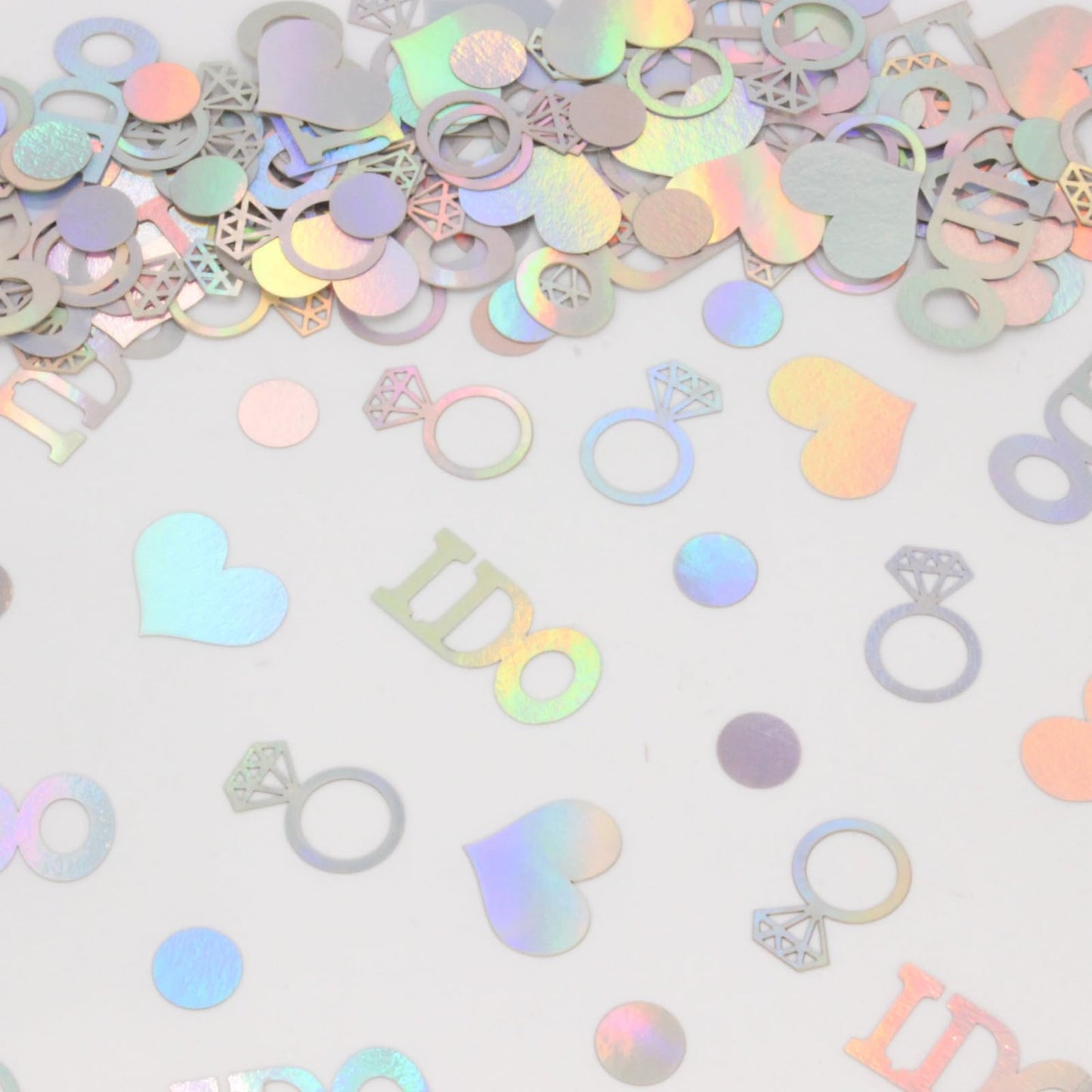 Blopee Wedding Confetti Wedding Bridal Shower Decorations,160 PCS Iridescent I DO Engagement Confetti for Engagement Decorations