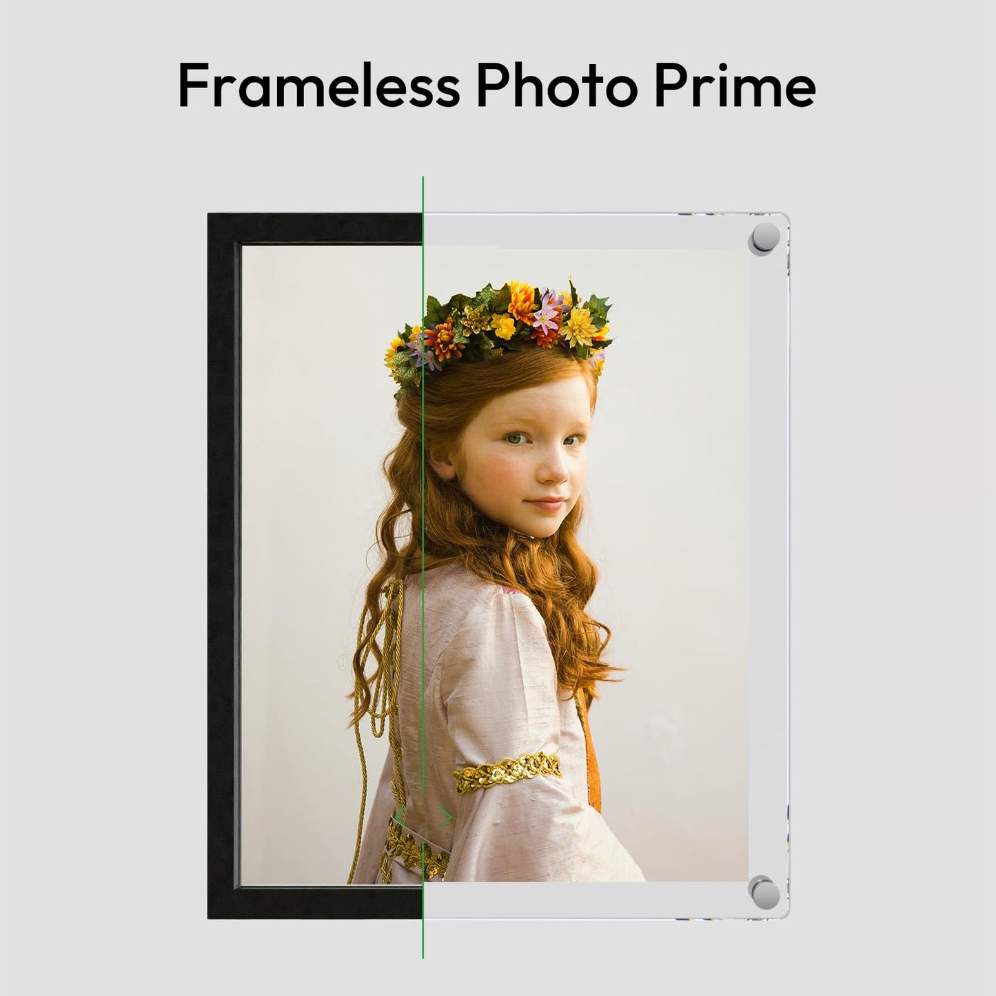 NIUBEE Clear Acrylic Wall Mount Floating Frameless Picture Frame Up to 16x20 Photo for Poster Photography Frames-Double Panel(Full Frame is 18.5x22.5 inch)
