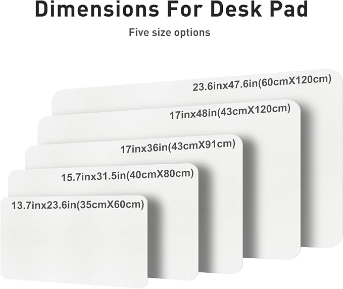 Aothia Leather Desk Pad Protector, Mouse Pad, Office Desk Mat, Non-Slip PU Leather Desk Blotter, Laptop Desk Pad, Waterproof Desk Writing Pad for Office and Home (36" x 17", Off-White)