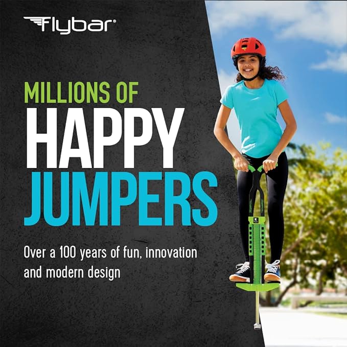 Flybar Master Pogo Stick for Kids Ages 9+, 80–160 lbs – Easy Grip Handles – Active Exercise Toy for Tweens & Teens – Outdoor Toy with Non-Slip Foot Pegs for Boys and Girls – No Assembly Needed