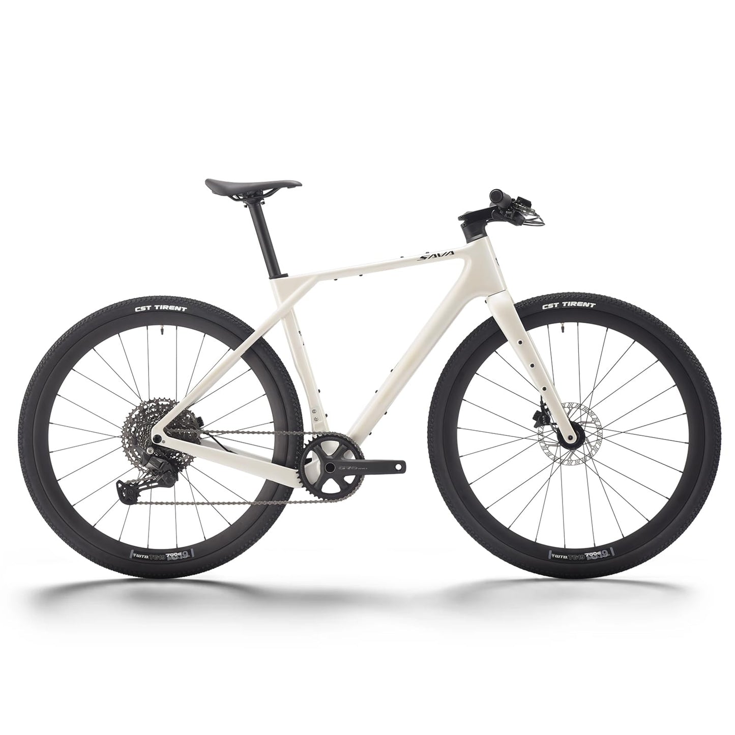SAVADECK Carbon Gravel Bike - T800 Carbon Frame & Fork | Shimano U6000 11-Speed Groupset | Hydraulic Disc Brakes | 700CX40mm All-Terrain Tires | Men & Women Road/Off-Road Bicycle (White, 51cm)