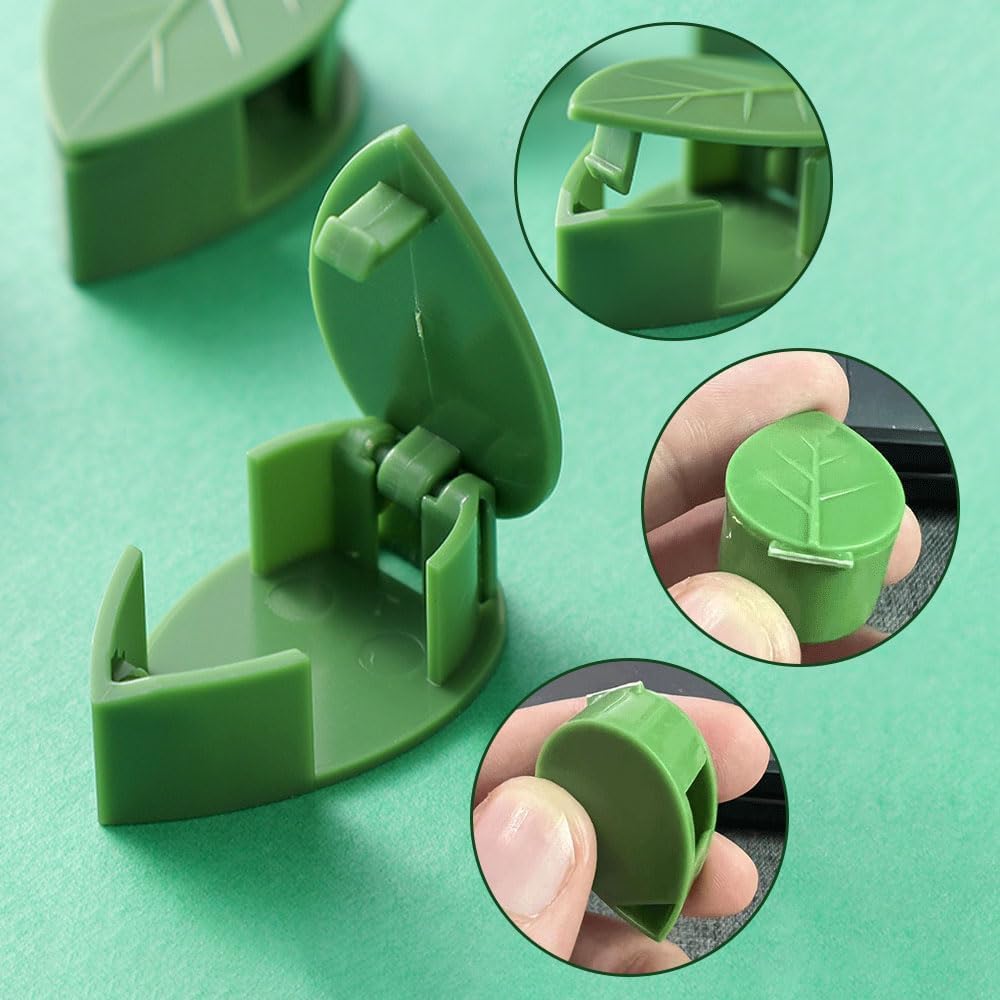Plant Climbing Wall Fixture Clips, 2026 New Butterfly Leaf Shape Wall Plant Support Hook, Invisible Plant Support Clips Vine Traction Holders for Climbing Plants Indoor Outdoor (200 PCS, Leaf)