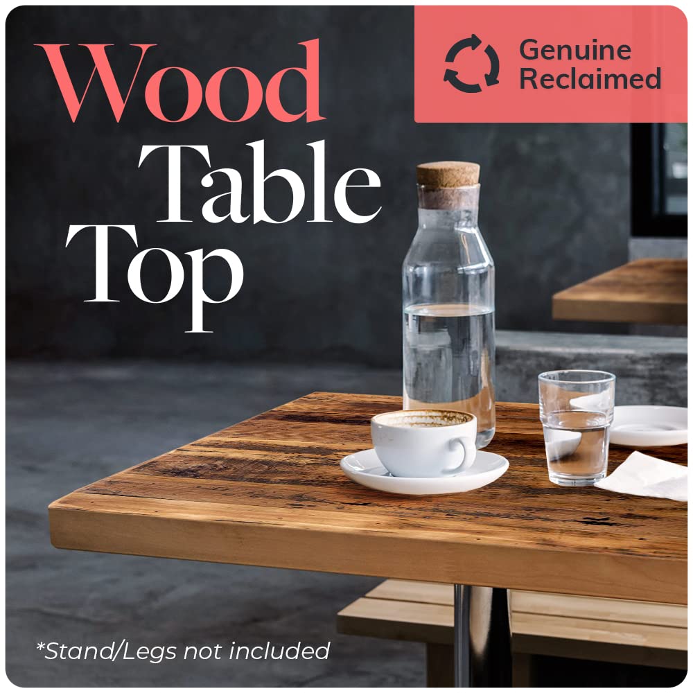 HEIRLOUM Reclaimed Wood Table Top - Rustic Recycled Wooden Piece Perfect for Signs, Counters, Kitchens Table Tops (Reclaimed Wood Table Top - Economy, 24" x 48")