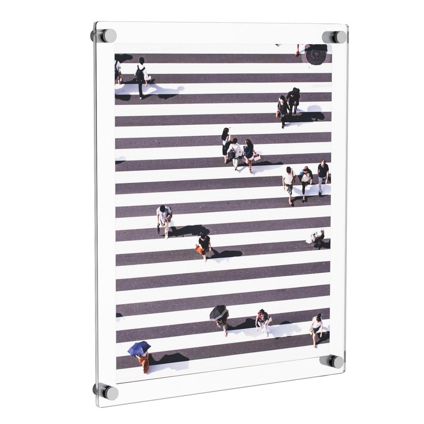 NIUBEE Clear Acrylic Wall Mount Floating Frameless Picture Frame Up to 16x20 Photo for Poster Photography Frames-Double Panel(Full Frame is 18.5x22.5 inch)