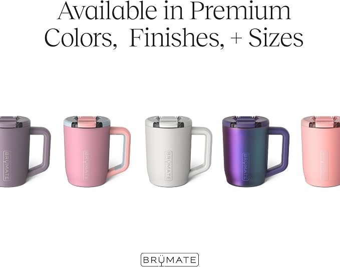 BrüMate Müv - 15oz 100% Leak Proof Insulated Coffee Mug with Handle & Lid - Stainless Steel Coffee Travel Mug - Double Walled Coffee Cup (Dune)