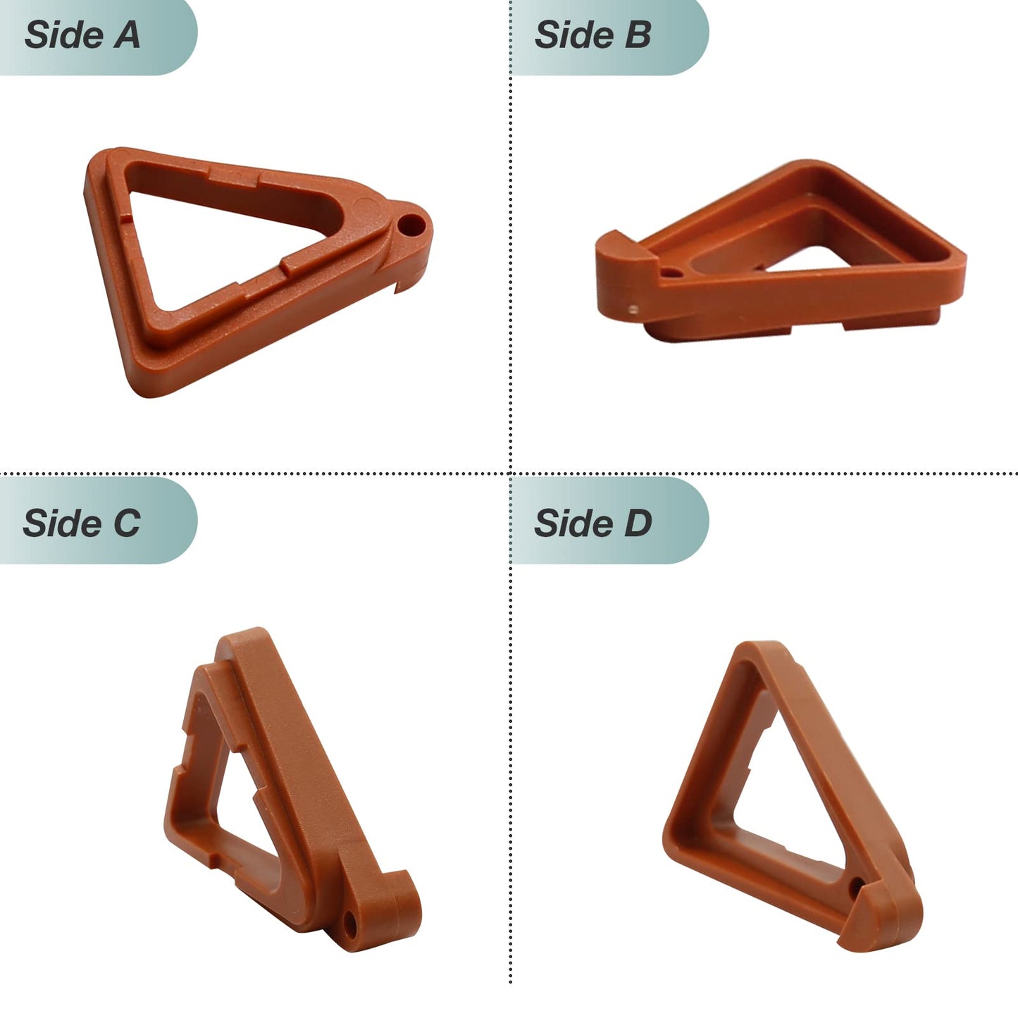 DUZFOREI 24Pcs Flower Pot Risers Plant Pot Feet Pot Feet for Outdoor Planters Flower Pot Foot Pads for Outdoor Indoor Garden Plants Breathable Moisture-Proof (Brick-Red)