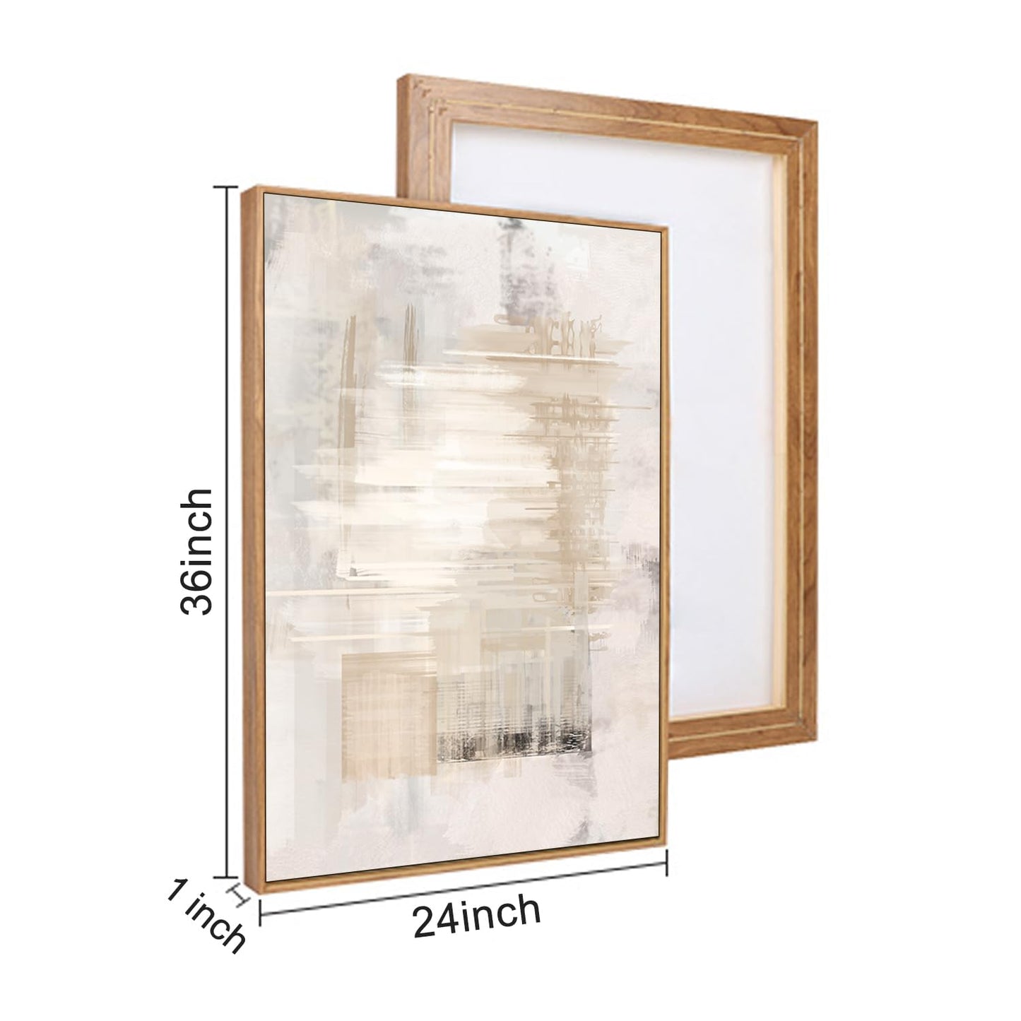 HPINUB Modern Abstract Canvas Art Prints, Black and White, 24"x36", 3-Pack, Neutral, Bedroom, Living Room, Office, Bathroom, Dining Room