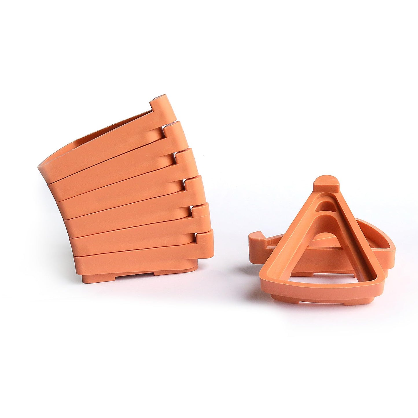 Flower Plant Pot Feet,Pot Toes Pot Lifters Supports Small to Large Flower Planters,Invisible Flower Pot Risers,Potted Plant Stand Feet,Flower Pot Feet Rack for Indoor and Outdoor Planters (24, Orange)