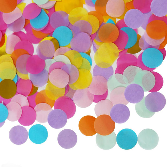 10000 Pieces 1 Inch Round Tissue Paper Confetti, 3.5 oz Multicolor Round Tissue Confetti, for Weddings, Anniversaries, Arts Craft DIY Scrapbooking