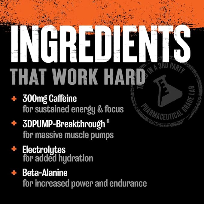 Animal Primal Muscle Hydration + Preworkout Powder ??Contains Beta Alanine, 3DPump, Caffeine & Electrolytes ??Improves Energy, Focus, Endurance & Absorption ??New Dragon Berry Flavor, 16.9 oz