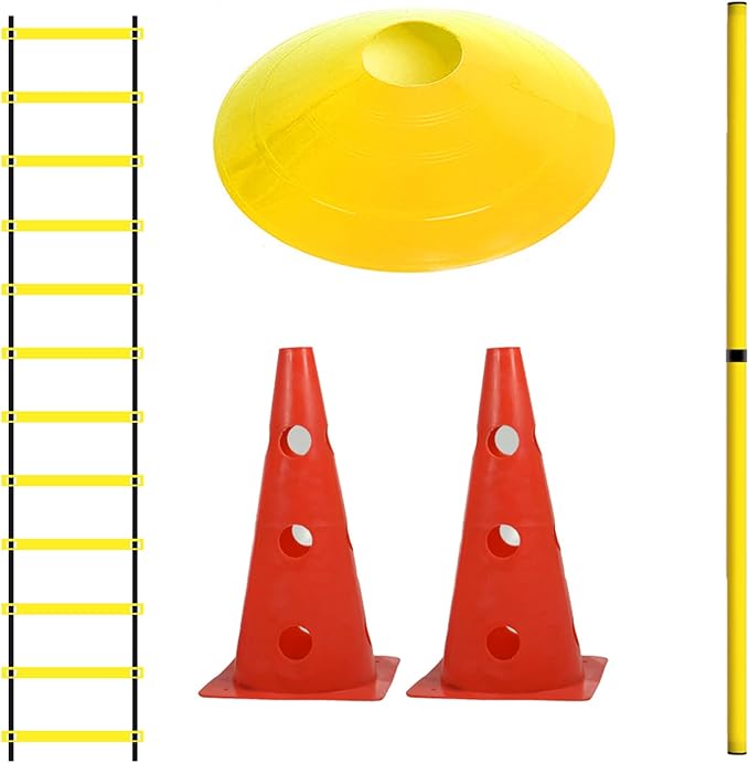 Hurdle Ladder Triangle Marker Cone Pad Disk Hurdle Multifunctional Set
