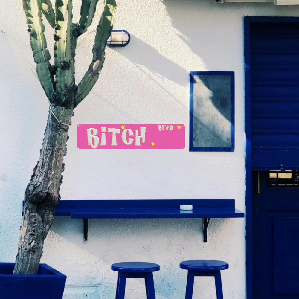 Pink Room Decor Aesthetic Y2k Dorm Room Decor Retro Home Funny Unique House Decoration Cool Dark Bar Signs 4×16 Inches