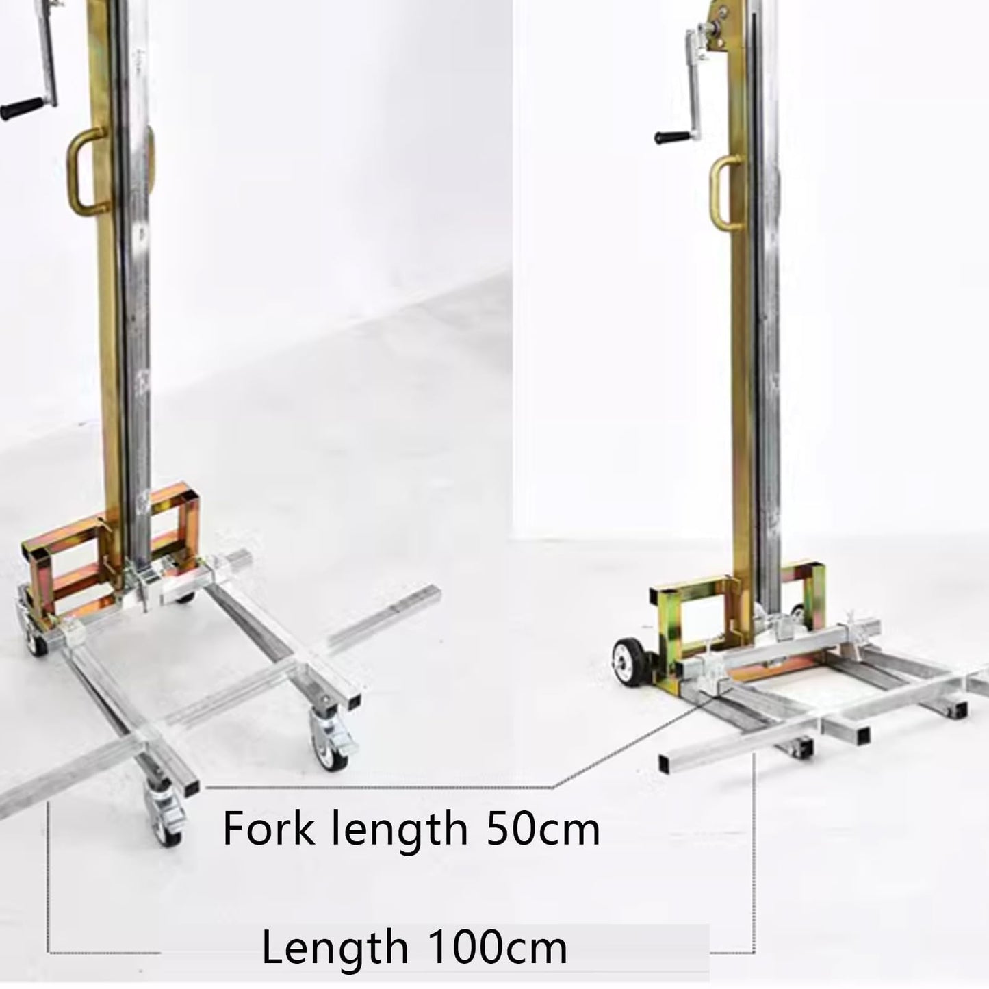 Hanging Cabinet Lifter, Manual Pallet Stacker, Plaster Board Panel Hoist Jack Tool, Height Adjustable, 80kg Capacity, for Commercial Warehouse Factory Building Installation Work(S)
