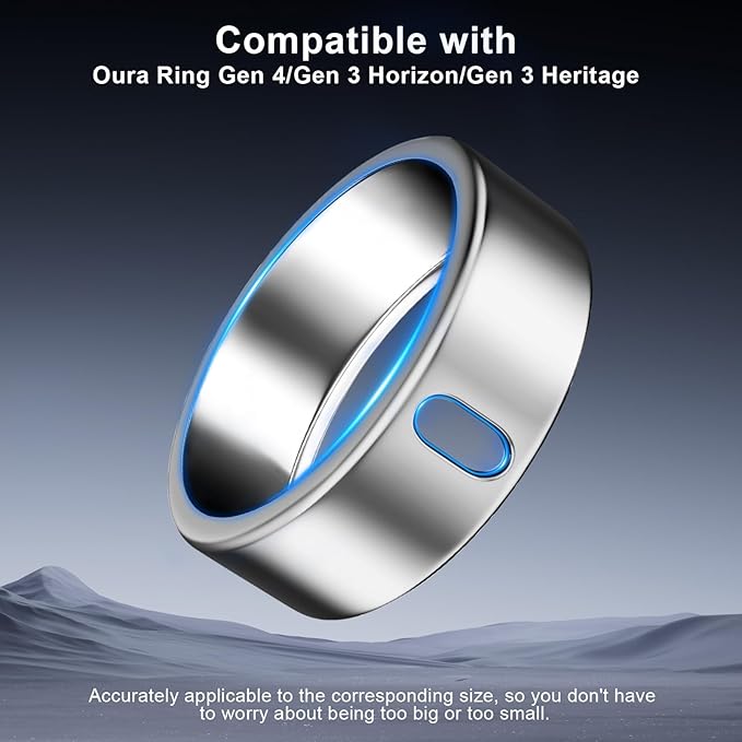5 Pack Cover Compatible with Oura Ring Gen 4/Oura Ring Gen 3 Horizon/Heritage, Surport Charging with Cover on, Anti-Scratch TPU Protector for Oura Rings Accessories Women Men (Size 8)