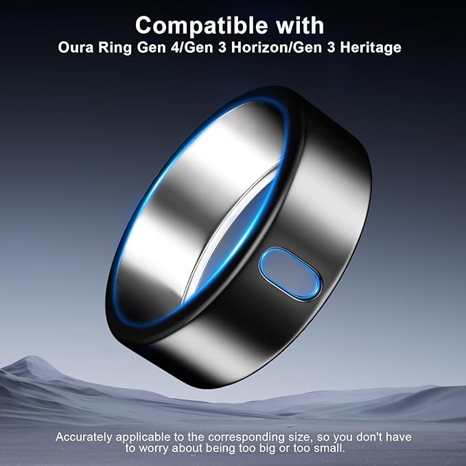 5 Pack Cover Compatible with Oura Ring Gen 4/Oura Ring Gen 3 Horizon/Heritage, Surport Charging with Cover on, Anti-Scratch TPU Protector for Oura Rings Accessories Women Men (Size 13)