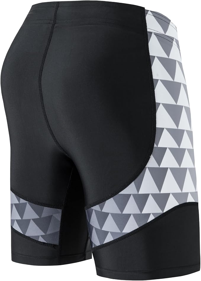 HUGE SPORTS Men's Rash Guard Swim Shorts Compression Swimming Jammer Cool Dry Active Swimsuit Workout Shorts Sports Tights