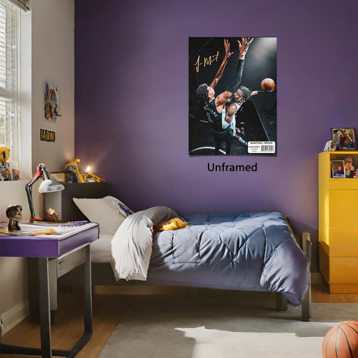 MENKARWHY Ja Morant Signed Poster For Kids Room Bedroom Wall Decor-Basketball Superstar Posters Canvas Art Print Picture For Teen Boy Fans Birthday D3gifts