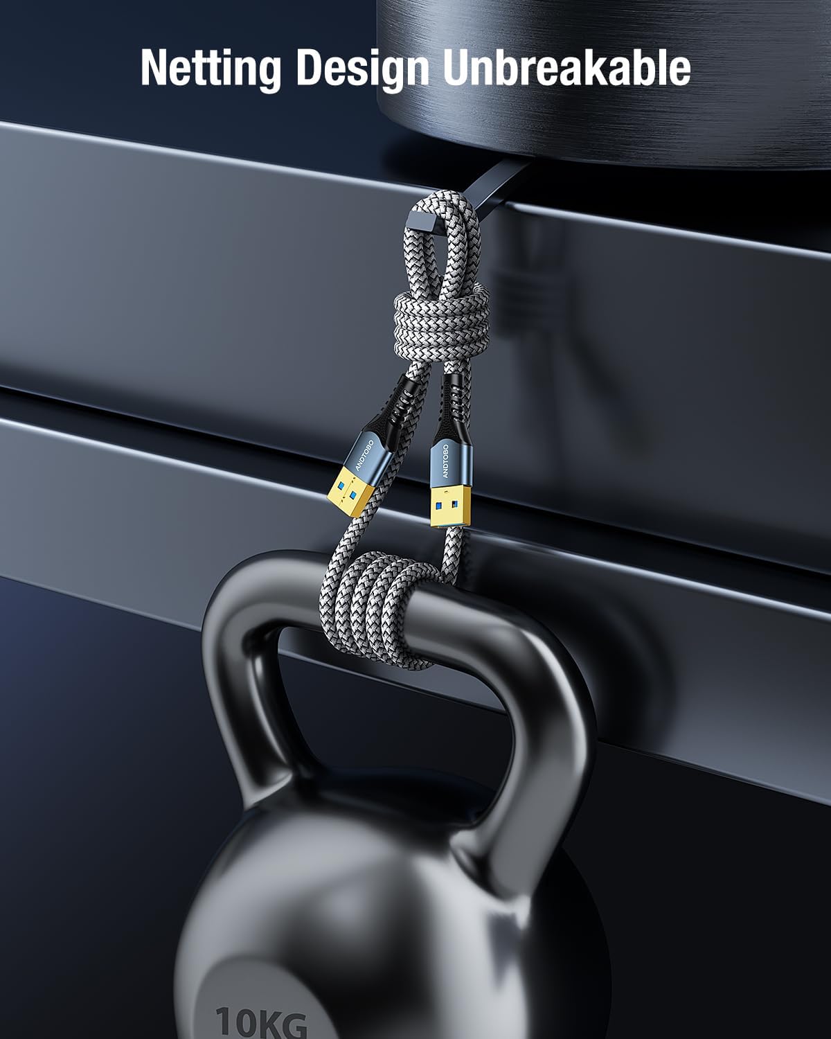 3.0 3.0 3.3FT ANDTOBO USB A to A Male Cable, USB Male to Male Extension Cable Double End USB Cord Compatible with Hard