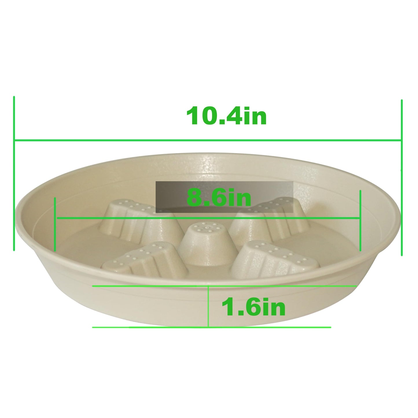 Feyvdzv 4 Pack Plant Saucer 10 inch, 8 12 14 17 inch, Plant Stand Plastic Plant Saucers for Indoors Outdoor, Heavy Duty Flower Plant Risers for Inside Pots, Pot Saucers for Plants, Grow Bags Saucers