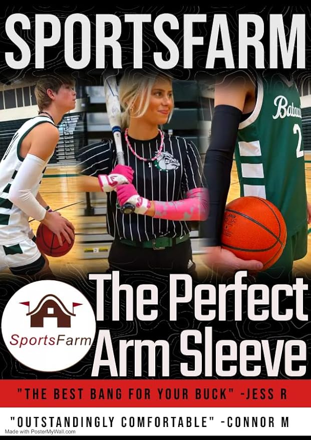 Youth & Adult Sizes Moisture Wicking Compression Arm Sleeve (1 Sleeve) (Over 100 Colors Available in Our Store)