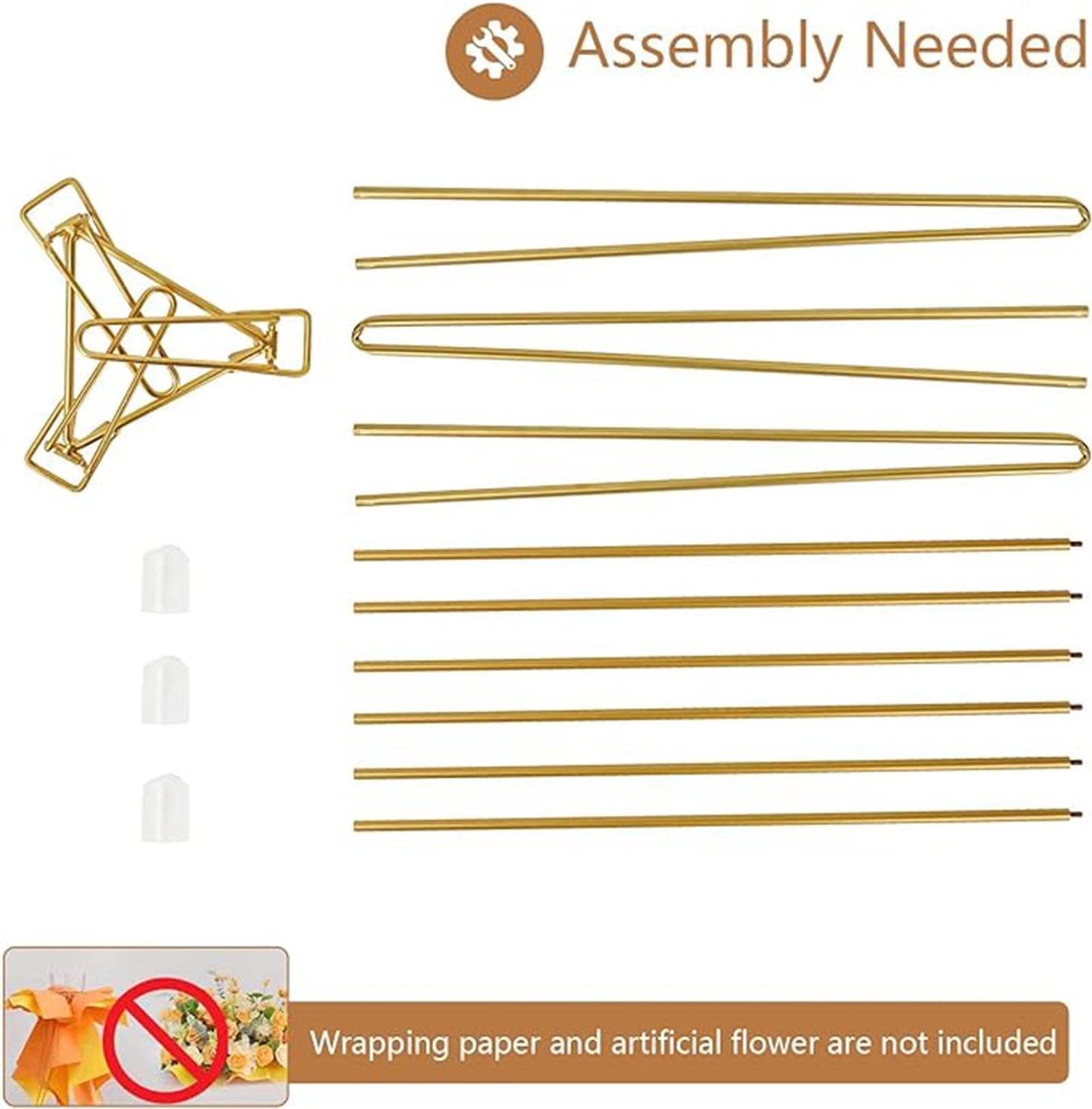 Yiqiying 2 Pcs Gold Flower Stand Display -41.3IN Flower stand for Wedding, Metal flower Display Stand for Wedding Bases Para Arreglos Florales flower Stand display gold centerpieces for wedding