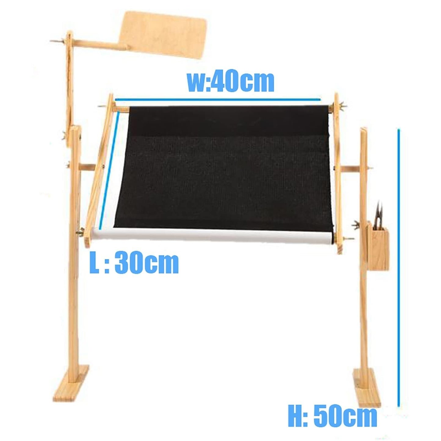 Adjustable Cross Stitch Floor Stand – Wooden Embroidery Frame with 360° Rotation, Tapestry Needlework Craft Tool for DIY Sewing, Easy Assembly