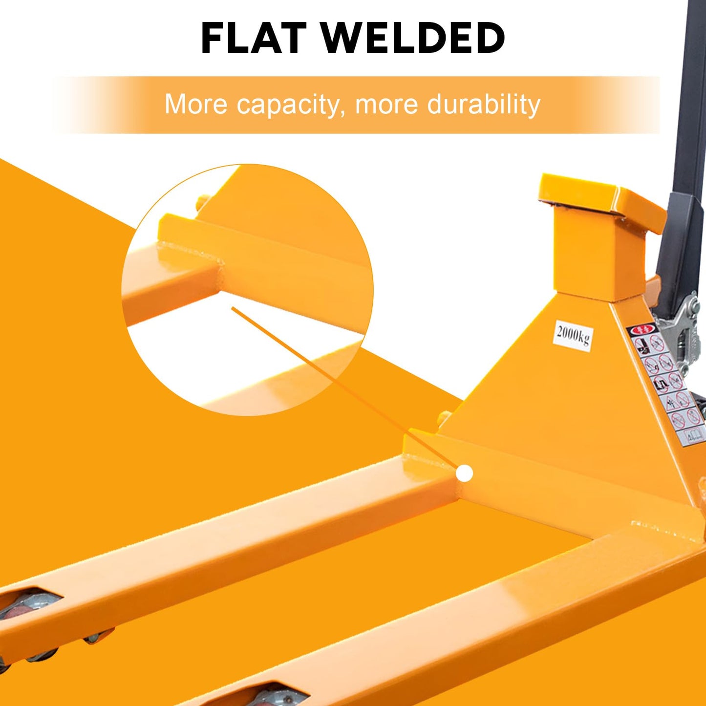 UNISOAR Scale Pallet Jack 4400Lbs Capacity, 45" x 27" Forks, Lb/Kg Switchable Electronic Scale Hydraulic Hand Pallet Truck, for Warehouse, Supermarket, Logistics Center