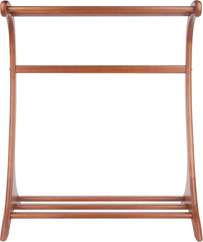 Winsome Bella Blanket Rack in Teak Finish