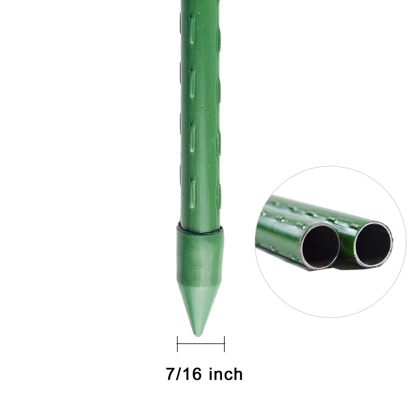 WAENLIR Garden Stakes 48 inch 4ft Sturdy Tomato Stakes, Plant Stakes for Outdoor Plants, Metal Plant Support Sticks for Gardening, Pack of 30