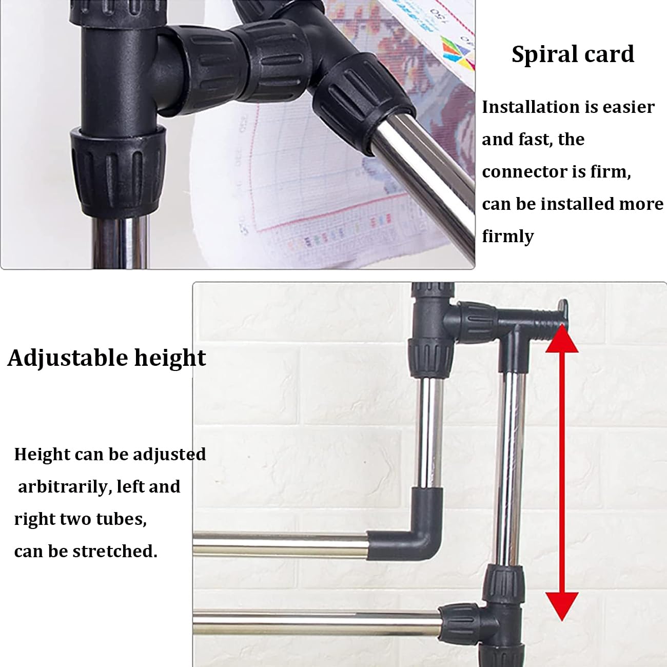 Adjustable 360° Rotating Floor Embroidery Stand for Cross Stitch & - Perfect for Hands-Free Sewing Projects & Crafting Enthusiasts