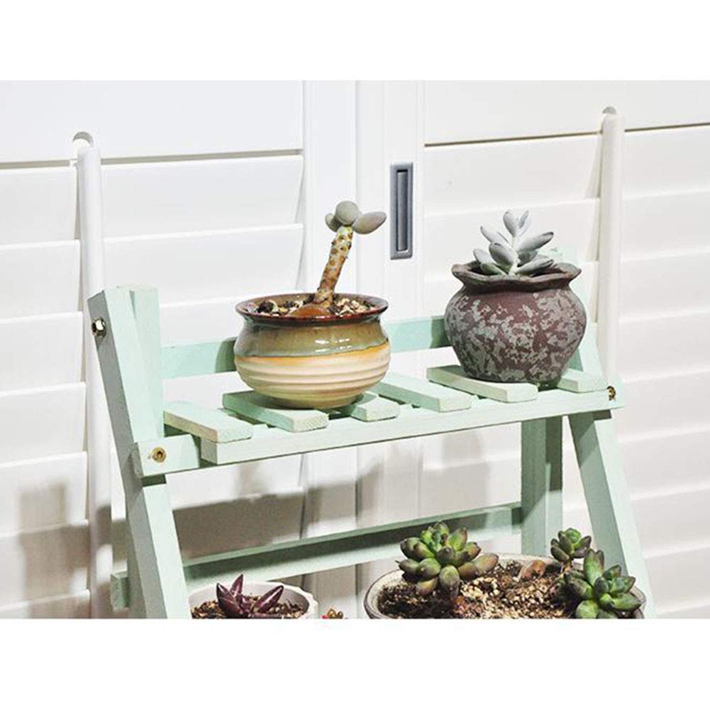 ZHZXBDGQ Wooden Plant Stand, 2 Tier Flower Display Rack Holder, Indoor Outdoor Plant Stand Flower Pots Holder for Home Desktop Garden Patio Balcony Decoration-Brown