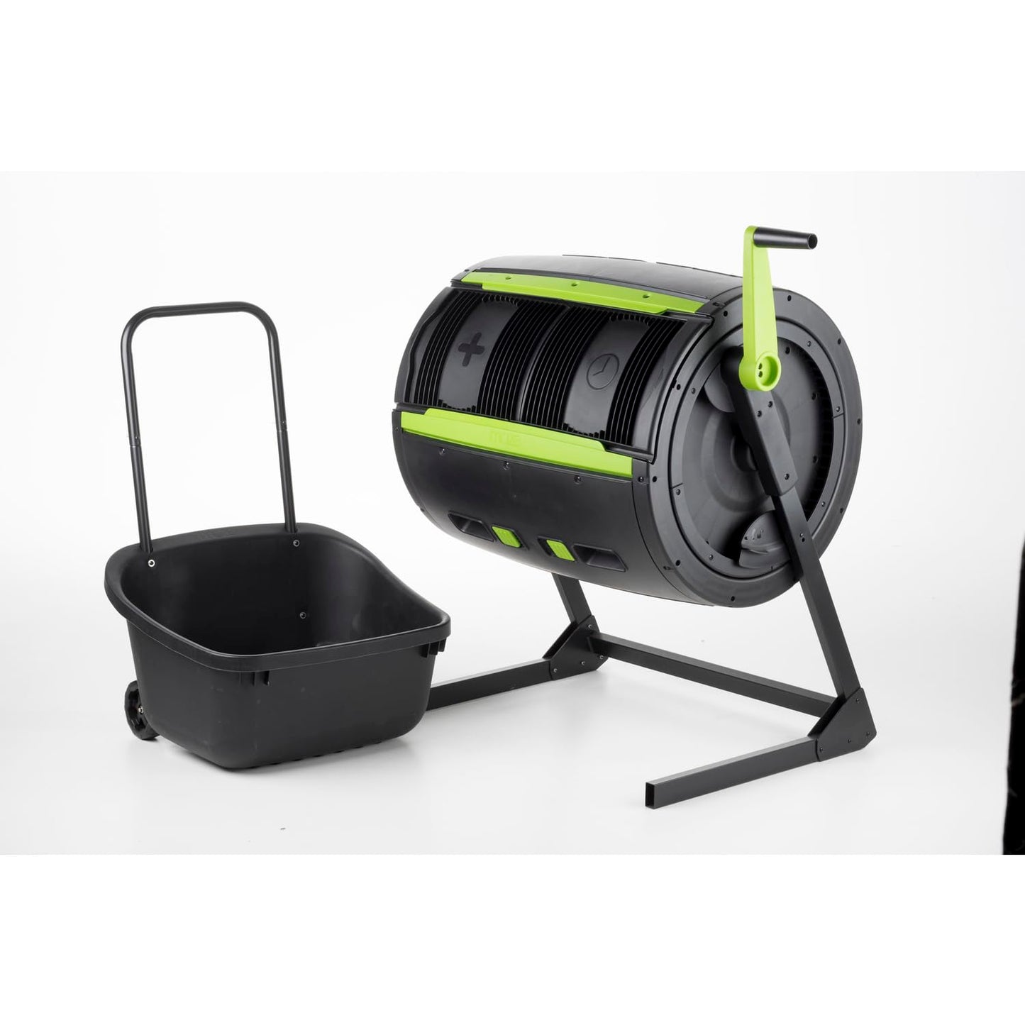 Maykoosh Compost Tumbler Two Stage - Garden Composter with Cart - UV Protected & Zinc Frame
