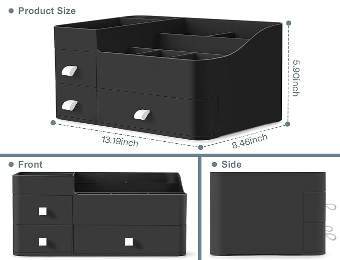 Cologne Perfume Organizer With Drawers,Large Perfumes Vanity Countertop Storage,Perfume Stand for Cologne, Deodorant, Beard, Shaving Lotion,Skincare,Dresser Organizer Room Decor for Men,Gifts for Men