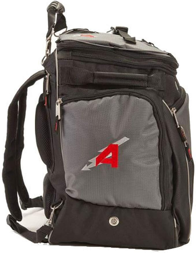 Athalon Heated Ski/Snowboard Boot Bag, Stores Gear Including Helmet, Goggles & Gloves, 12V Power, Grey & Black