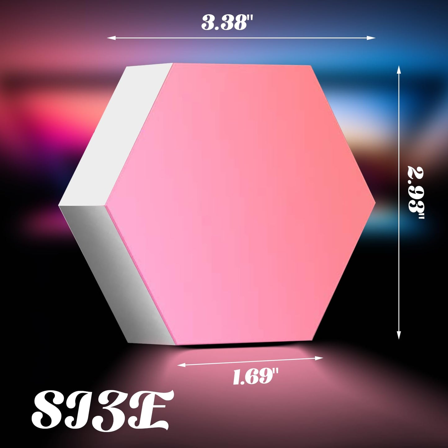ODISTAR Hexagon Wall Light Panels (8 Pack)- Smart APP RGB Hexagonal LED Modular Lights with Remote Control,Music Sync Features for Gaming Rooms,Living Rooms, Bedrooms, DIY Enthusiasts and Gift Options