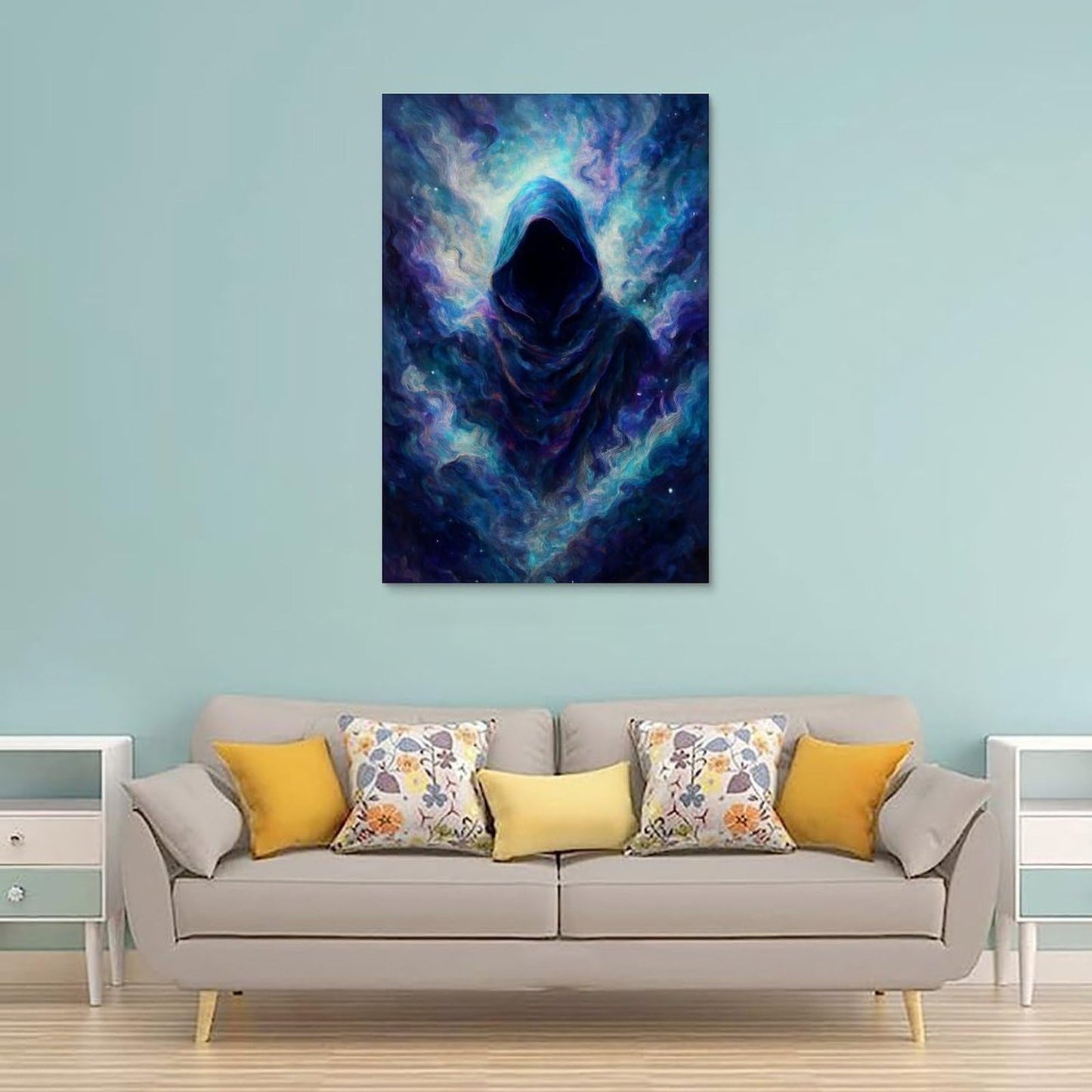 Abstract Art Hooded Silhouette Neon Canvas Wall Art Poster Framed Or Unframed Posters Home Decor Prints for Sitting Room Bedroom Office 12x18inch(30x45cm) Unframe-style-2