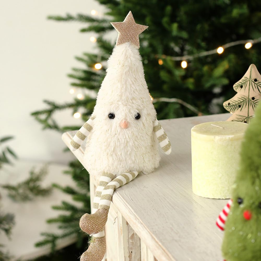 YUOHEO 2pcs Christmas Table Decorations Long Legs Doll Christmas Ornaments Cute Plush Shelf Sitters Xmas Figurines for Mantel Desk Fireplace Home Decor Holiday New Year 11.8 Inch Tall