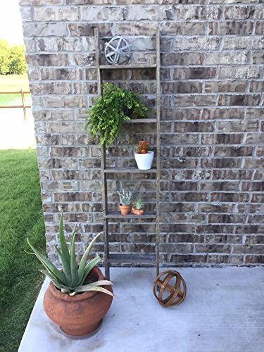 BarnwoodUSA Reclaimed Wood Bookcase Ladder (5 Foot, Turquoise)