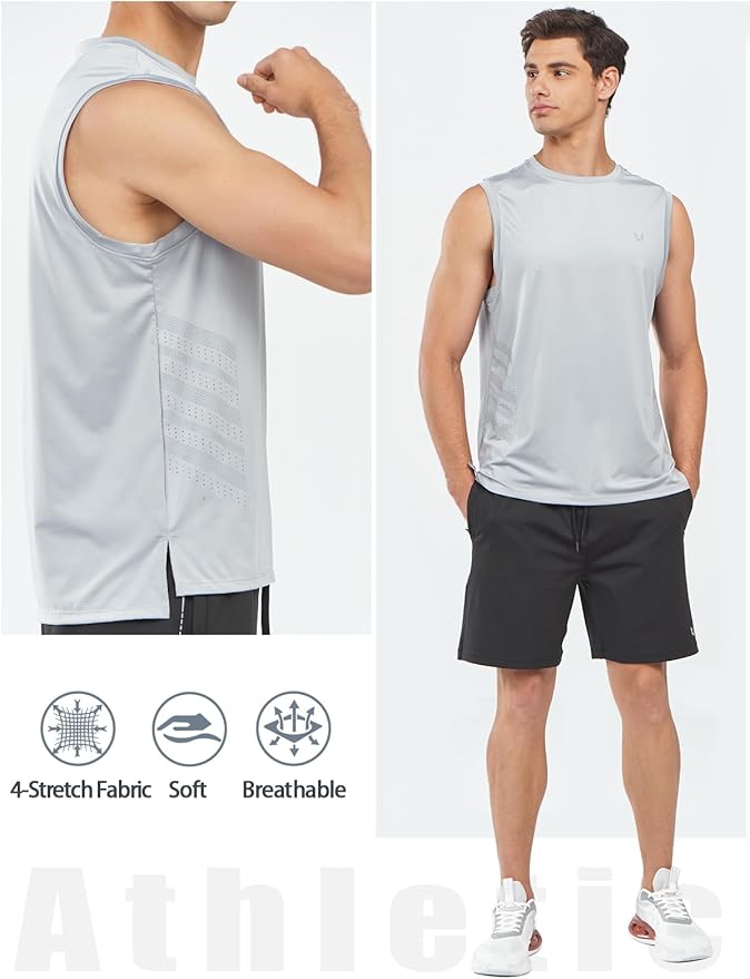 NORTHYARD Men's Athletic Workout Tank Top Running Gym Sleeveless Shirts Quick Dry Lightweight Training Sport Muscle Tank