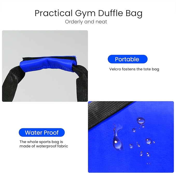 C&F BOGMOST Small Gym Bag for Travel & Duffel - 20 Inch Lightweight Carry On Bag for Men & Women, Mini Duffel Bag,Perfect for Sports, Weekend Trips, and Overnight Stays, Blue