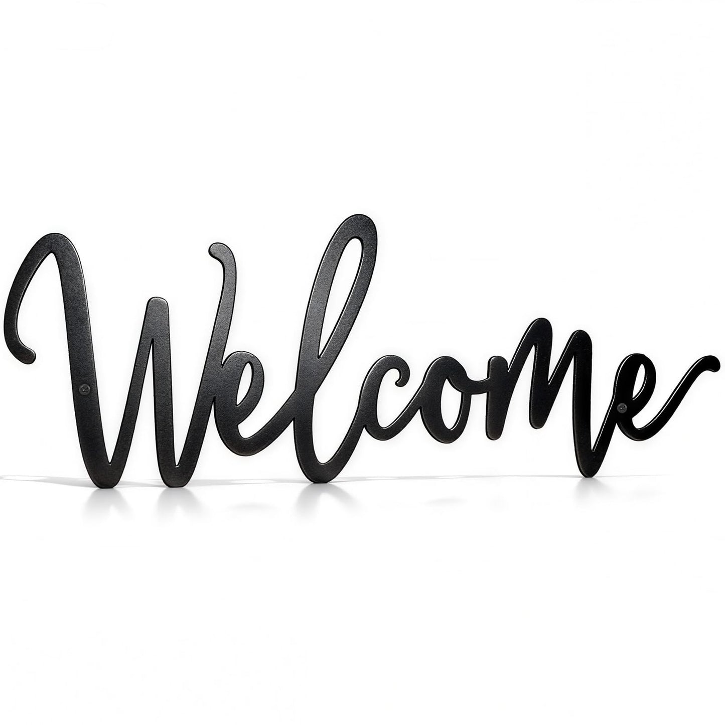 Sinseike Welcome Metal Sign Wall Decor (Black)