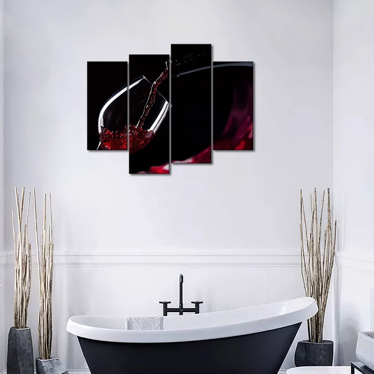Red Wine Wall Art Wine Bar Canvas Painting The Picture Print On Canvas Food Pictures for Kitchen Living Room Home Decor