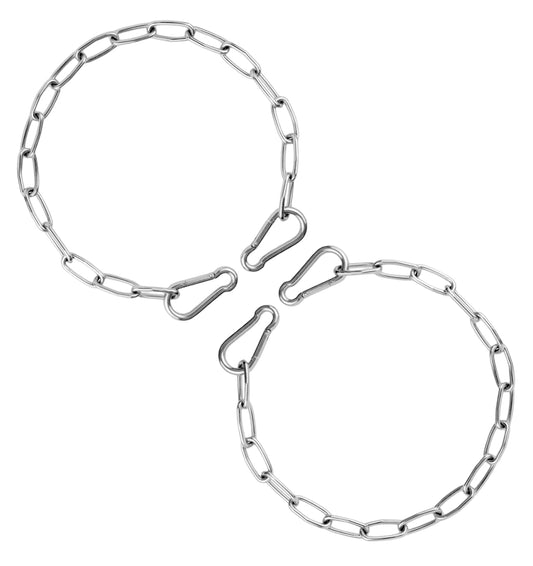 Gate Chain for Outdoor Fence - Rustproof Metal Gate Latch Chain with Hooks, Secure and Durable for Garden, Yard, and Farm Use - Easy Installation, Weather Resistant (2 Pack)