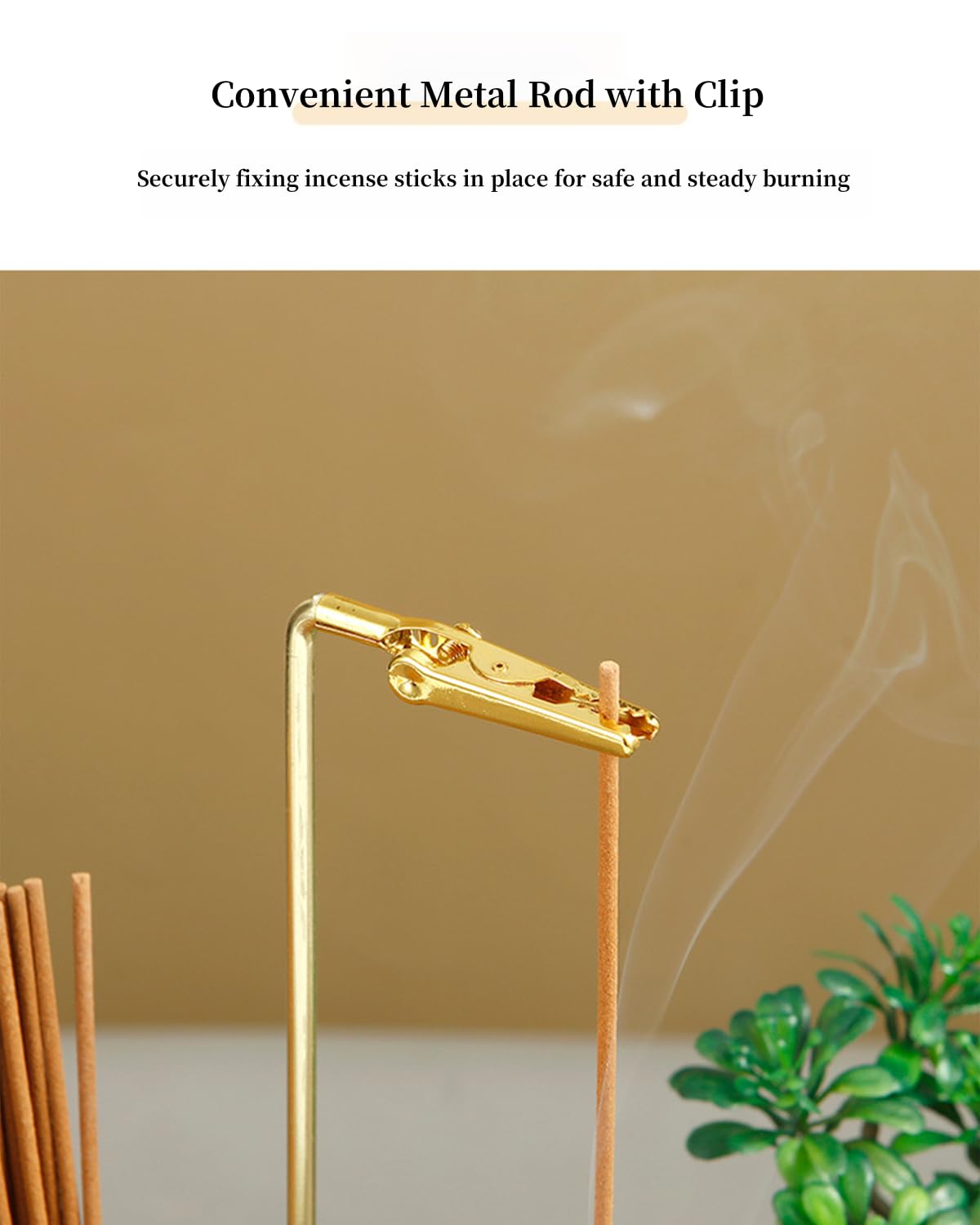 FTDENE Glass Incense Holder for Sticks, Hang Upside Down Incense Burner with Storage & Ash Catcher, Anti-Ash 2 in 1, Comes with Brush & Greeting Card, Meditation Yoga Home Decor Gift