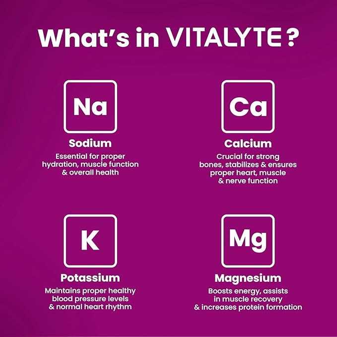 Vitalyte Electrolyte Powder Drink Mix, Isotonic Electrolyte Hydration Mix, Bulk Case Pack (12 Pack, Cranberry Frost)